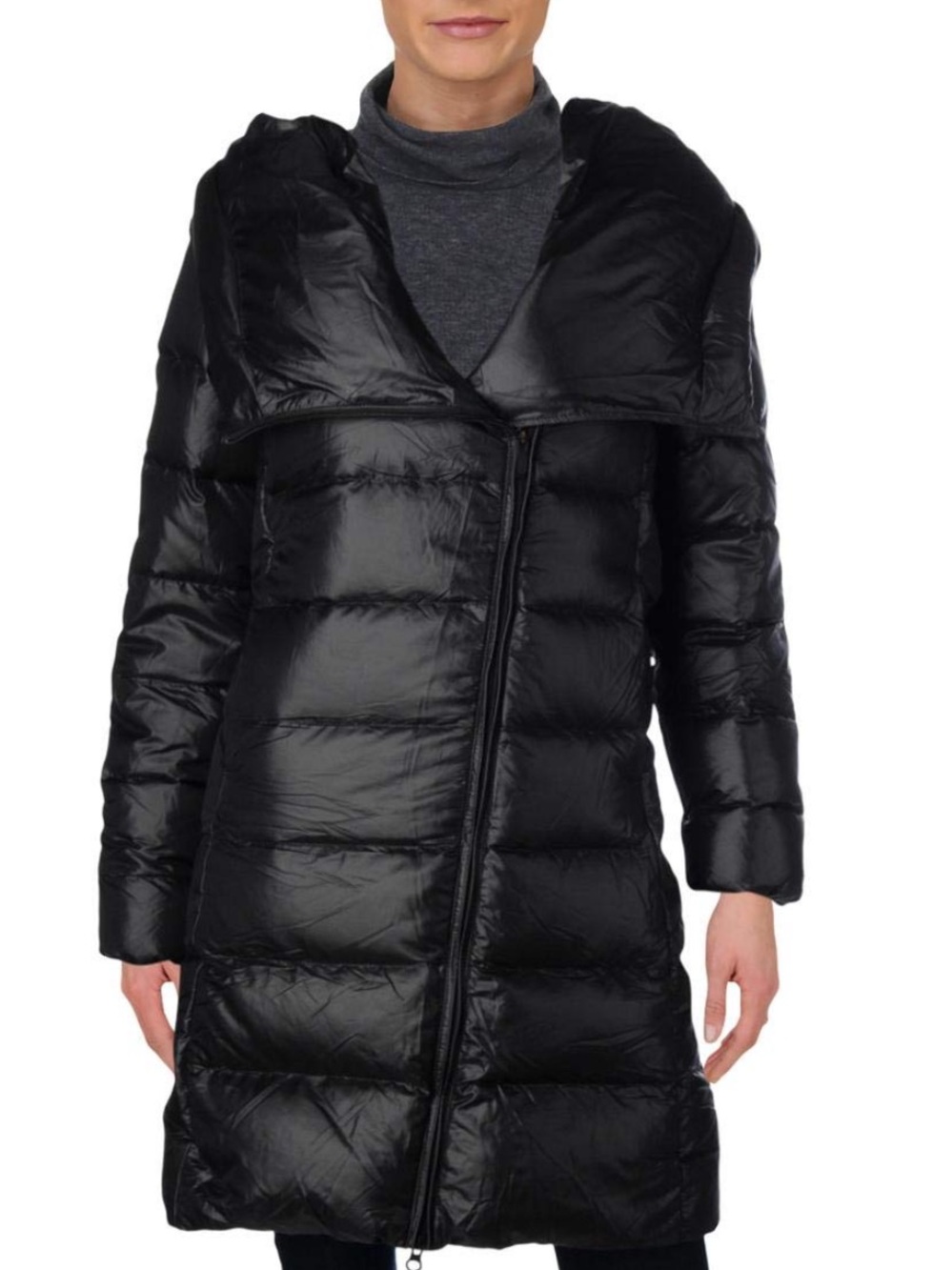 Nike NSW Down Fill Asymmetrical Puffer Parka in Black